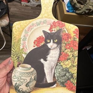 vintage Wilscombe Melamine Cat Cutting Board designed by artist Jenny Barron